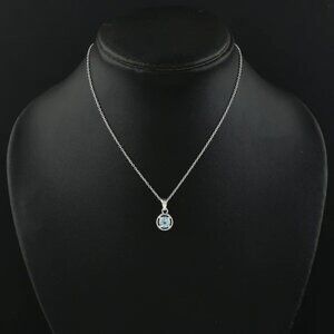 Sky Blue Topaz Pendant Necklace for Girlfriend handcrafted in 925 Sterling Silve